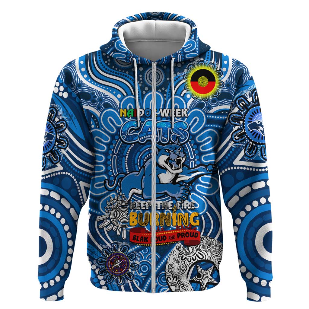 Custom Geelong Cats NAIDOC Week 2024 Zip Hoodie Mascot Football