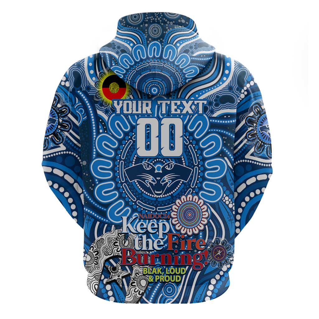 Custom Geelong Cats NAIDOC Week 2024 Zip Hoodie Mascot Football