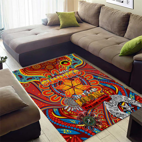 Gold Coast Suns NAIDOC Week 2024 Area Rug Mascot Football