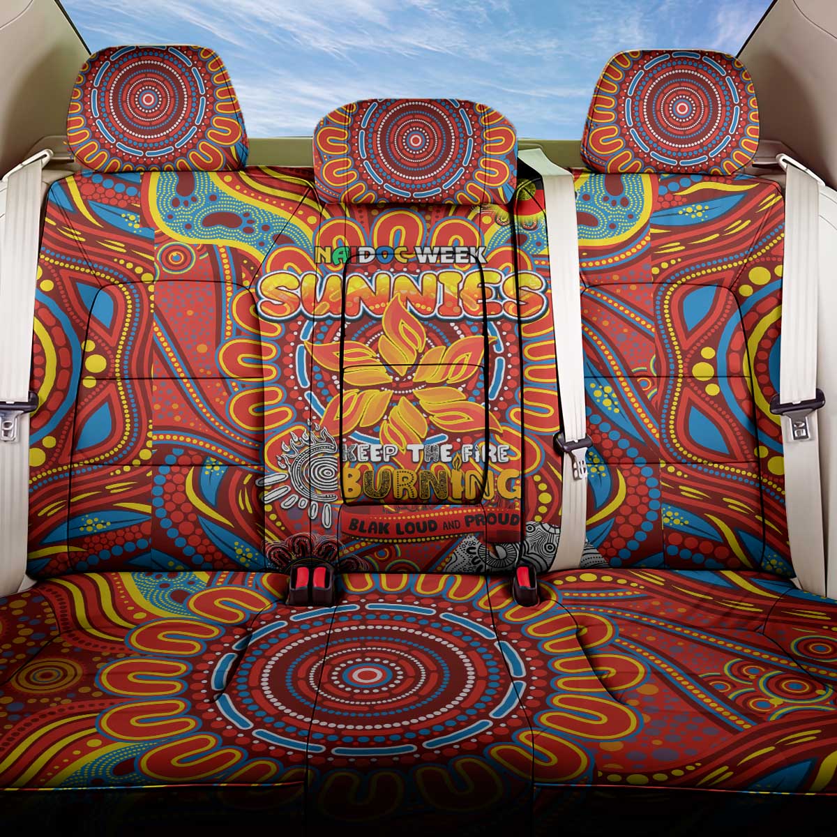 Gold Coast Suns NAIDOC Week 2024 Back Car Seat Cover Mascot Football