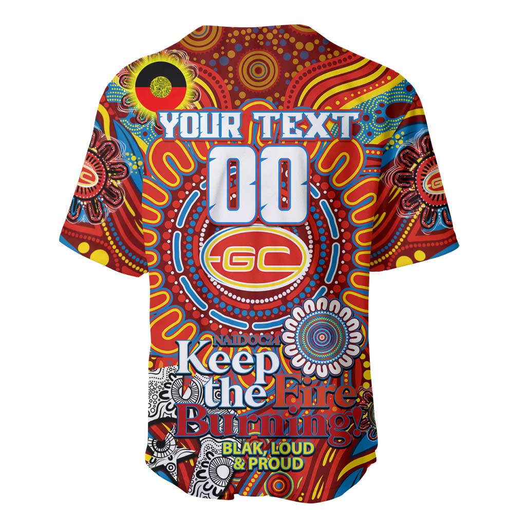 Custom Gold Coast Suns NAIDOC Week 2024 Baseball Jersey Mascot Football