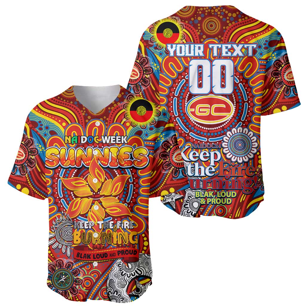 Custom Gold Coast Suns NAIDOC Week 2024 Baseball Jersey Mascot Football