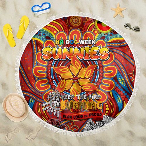 Gold Coast Suns NAIDOC Week 2024 Beach Blanket Mascot Football