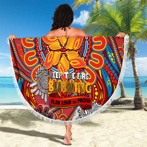 Gold Coast Suns NAIDOC Week 2024 Beach Blanket Mascot Football