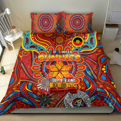 Gold Coast Suns NAIDOC Week 2024 Bedding Set Mascot Football