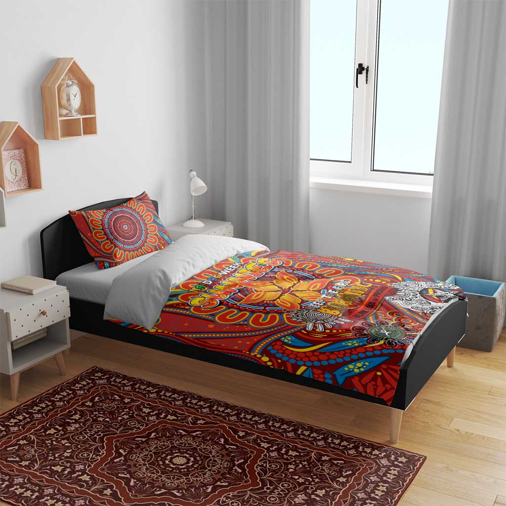 Gold Coast Suns NAIDOC Week 2024 Bedding Set Mascot Football