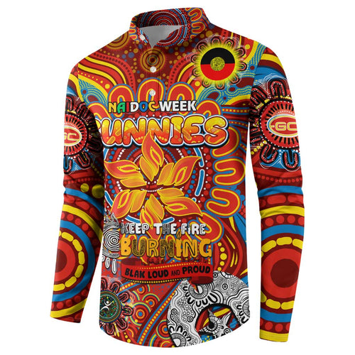 Custom Gold Coast Suns NAIDOC Week 2024 Button Sweatshirt Mascot Football