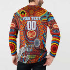Custom Gold Coast Suns NAIDOC Week 2024 Button Sweatshirt Mascot Football
