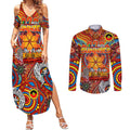 Custom Gold Coast Suns NAIDOC Week 2024 Couples Matching Summer Maxi Dress and Long Sleeve Button Shirt Mascot Football