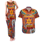 Custom Gold Coast Suns NAIDOC Week 2024 Couples Matching Tank Maxi Dress and Hawaiian Shirt Mascot Football