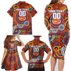 Custom Gold Coast Suns NAIDOC Week 2024 Family Matching Long Sleeve Bodycon Dress and Hawaiian Shirt Mascot Football