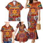 Custom Gold Coast Suns NAIDOC Week 2024 Family Matching Mermaid Dress and Hawaiian Shirt Mascot Football