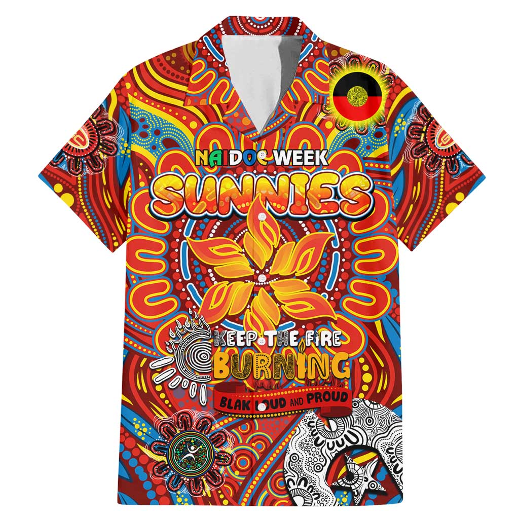 Custom Gold Coast Suns NAIDOC Week 2024 Family Matching Mermaid Dress and Hawaiian Shirt Mascot Football