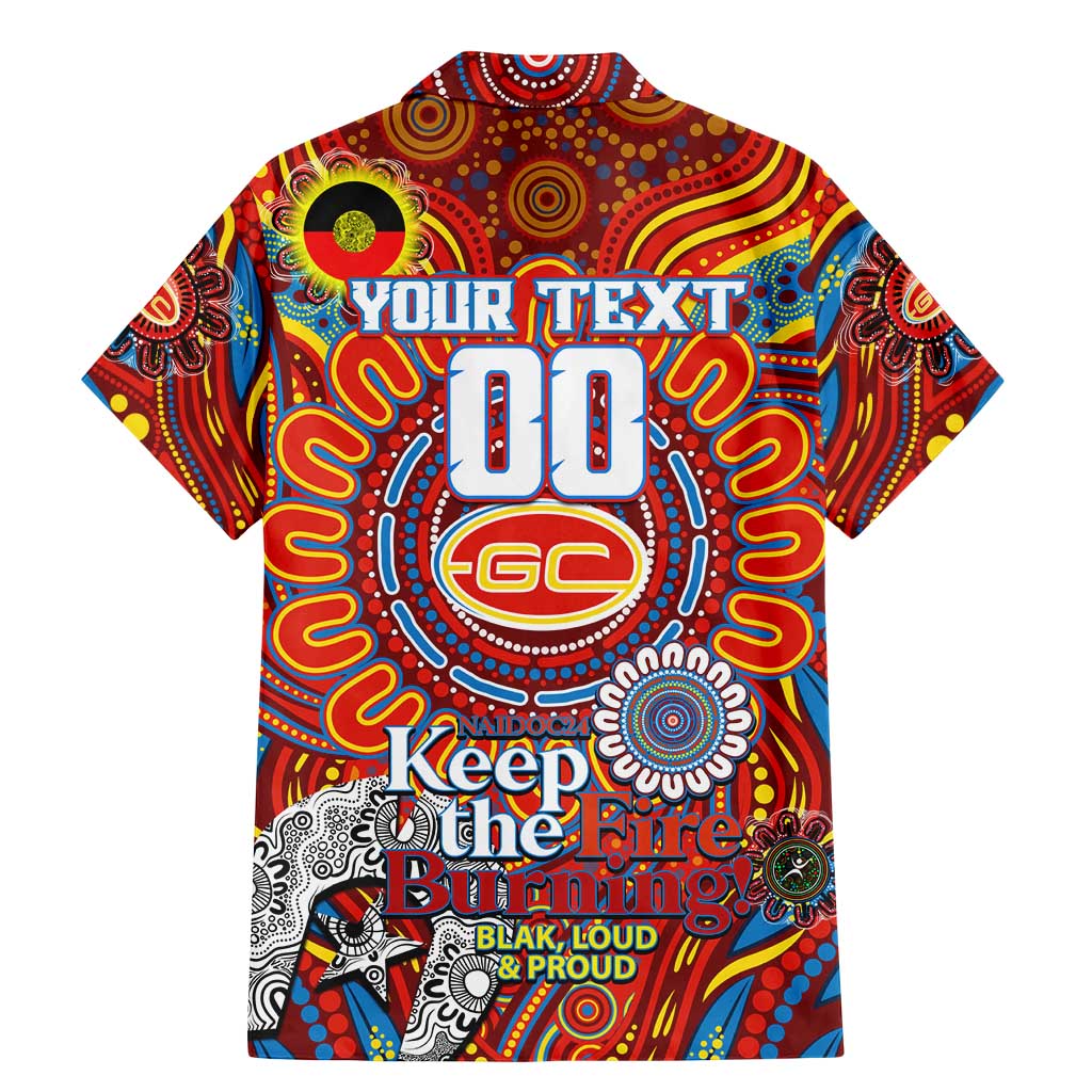 Custom Gold Coast Suns NAIDOC Week 2024 Family Matching Mermaid Dress and Hawaiian Shirt Mascot Football