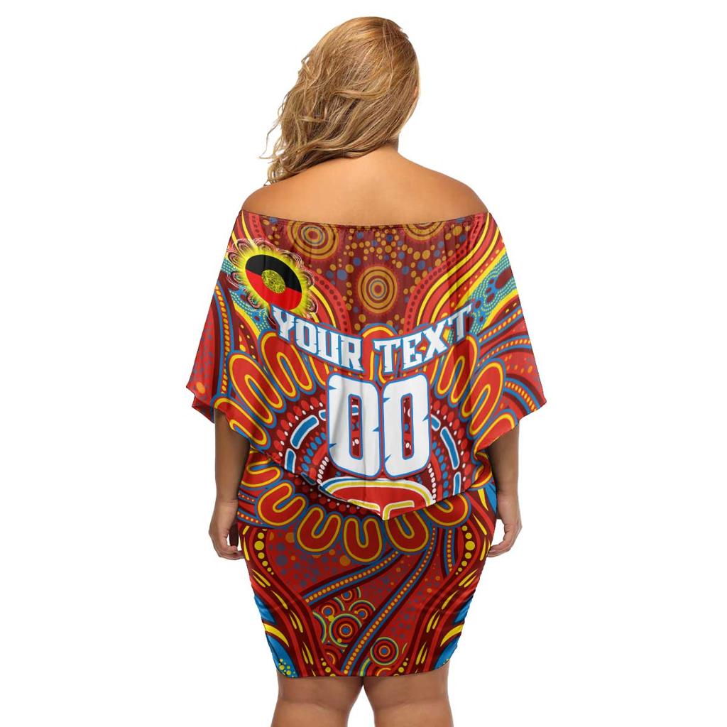 Custom Gold Coast Suns NAIDOC Week 2024 Family Matching Off Shoulder Short Dress and Hawaiian Shirt Mascot Football