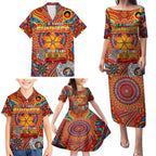 Custom Gold Coast Suns NAIDOC Week 2024 Family Matching Puletasi and Hawaiian Shirt Mascot Football