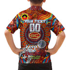 Custom Gold Coast Suns NAIDOC Week 2024 Family Matching Puletasi and Hawaiian Shirt Mascot Football