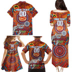 Custom Gold Coast Suns NAIDOC Week 2024 Family Matching Puletasi and Hawaiian Shirt Mascot Football
