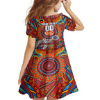 Custom Gold Coast Suns NAIDOC Week 2024 Family Matching Summer Maxi Dress and Hawaiian Shirt Mascot Football