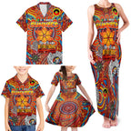 Custom Gold Coast Suns NAIDOC Week 2024 Family Matching Tank Maxi Dress and Hawaiian Shirt Mascot Football