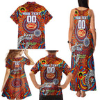 Custom Gold Coast Suns NAIDOC Week 2024 Family Matching Tank Maxi Dress and Hawaiian Shirt Mascot Football