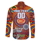 Custom Gold Coast Suns NAIDOC Week 2024 Family Matching Tank Maxi Dress and Hawaiian Shirt Mascot Football