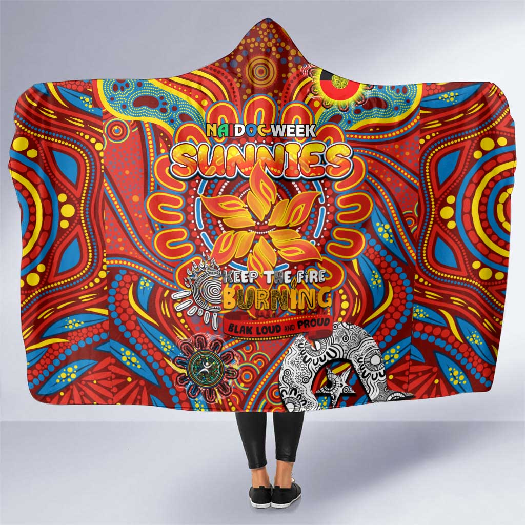 Gold Coast Suns NAIDOC Week 2024 Hooded Blanket Mascot Football