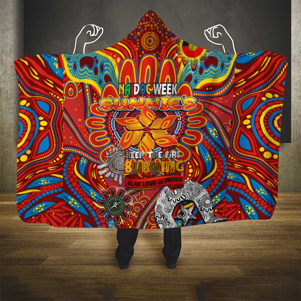 Gold Coast Suns NAIDOC Week 2024 Hooded Blanket Mascot Football