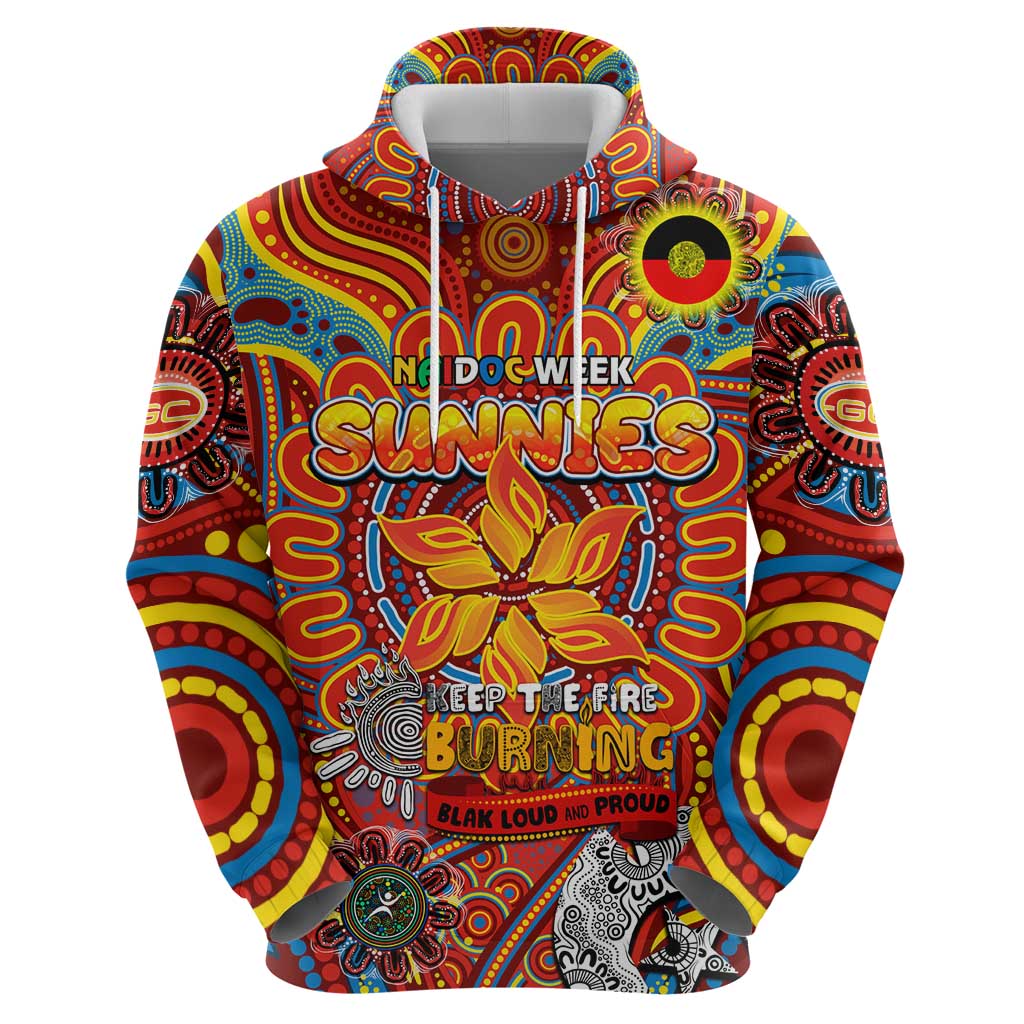 Custom Gold Coast Suns NAIDOC Week 2024 Hoodie Mascot Football