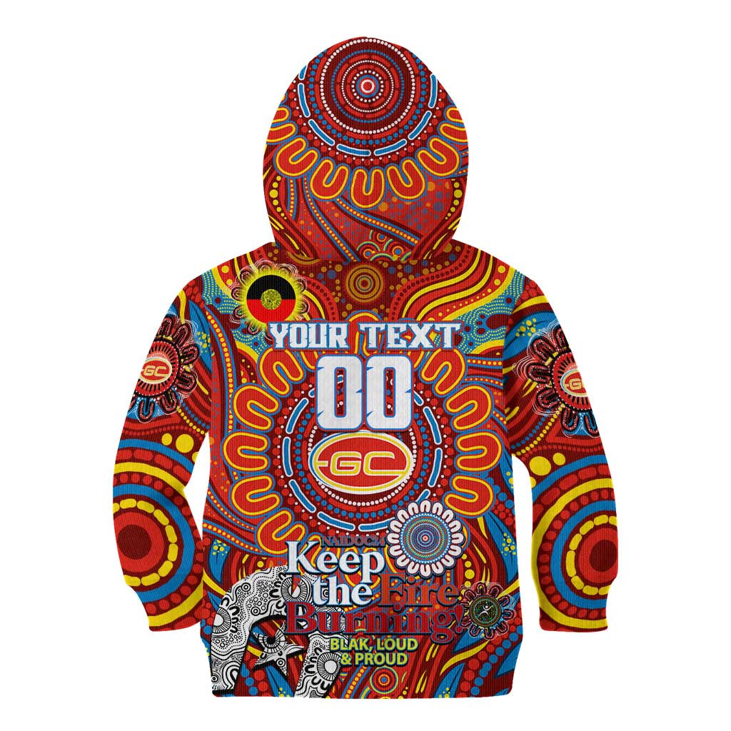 Custom Gold Coast Suns NAIDOC Week 2024 Kid Hoodie Mascot Football