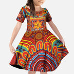 Custom Gold Coast Suns NAIDOC Week 2024 Kid Short Sleeve Dress Mascot Football