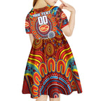 Custom Gold Coast Suns NAIDOC Week 2024 Kid Short Sleeve Dress Mascot Football