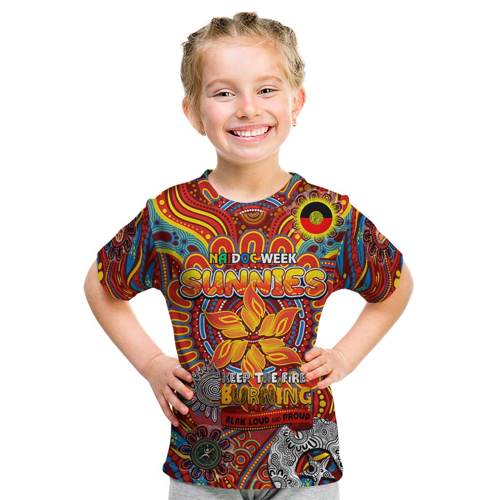 Custom Gold Coast Suns NAIDOC Week 2024 Kid T Shirt Mascot Football