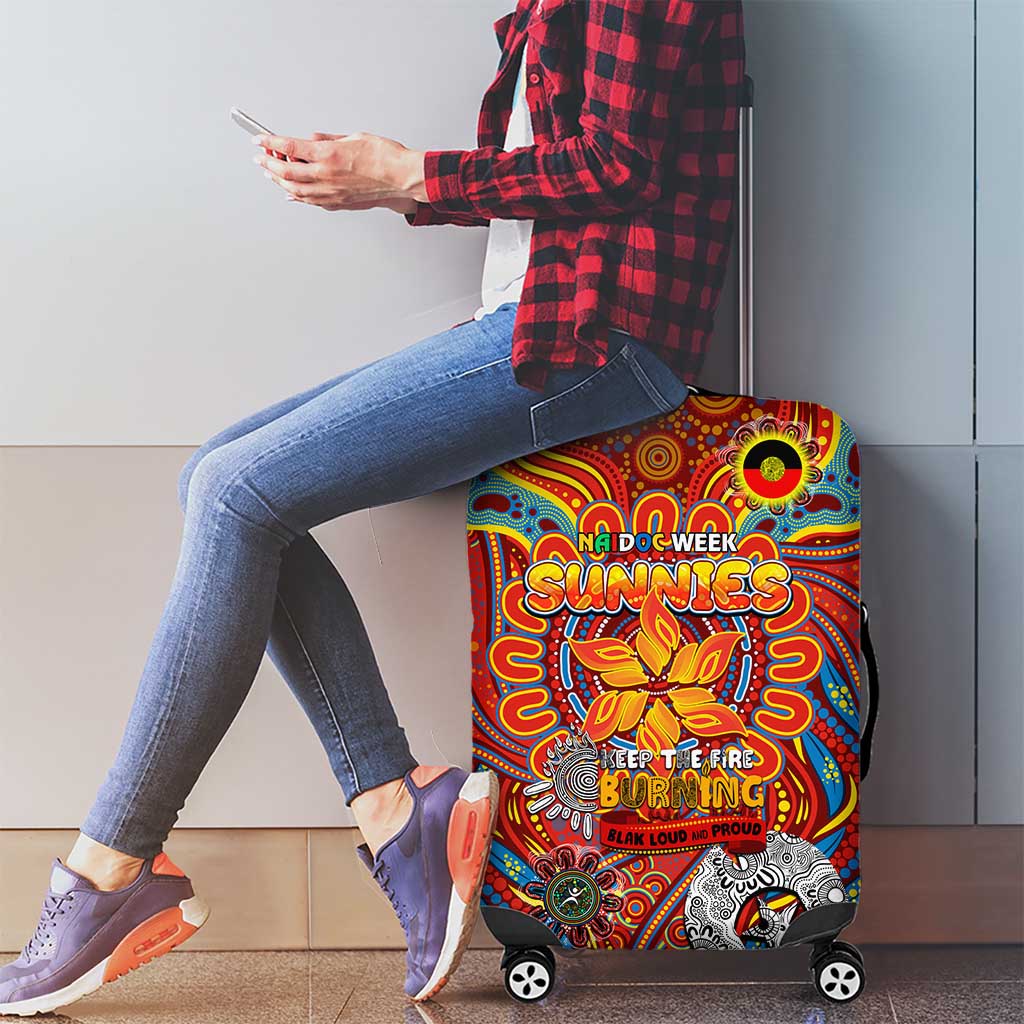 Gold Coast Suns NAIDOC Week 2024 Luggage Cover Mascot Football