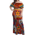 Custom Gold Coast Suns NAIDOC Week 2024 Off Shoulder Maxi Dress Mascot Football
