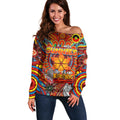 Custom Gold Coast Suns NAIDOC Week 2024 Off Shoulder Sweater Mascot Football