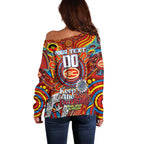 Custom Gold Coast Suns NAIDOC Week 2024 Off Shoulder Sweater Mascot Football