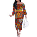 Custom Gold Coast Suns NAIDOC Week 2024 Off The Shoulder Long Sleeve Dress Mascot Football