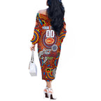 Custom Gold Coast Suns NAIDOC Week 2024 Off The Shoulder Long Sleeve Dress Mascot Football