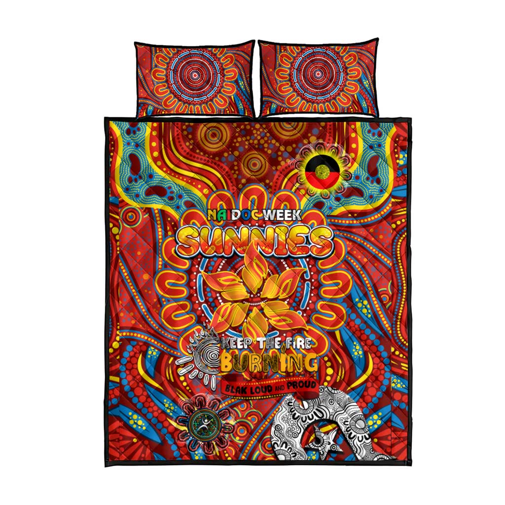 Gold Coast Suns NAIDOC Week 2024 Quilt Bed Set Mascot Football