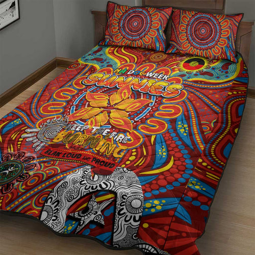 Gold Coast Suns NAIDOC Week 2024 Quilt Bed Set Mascot Football