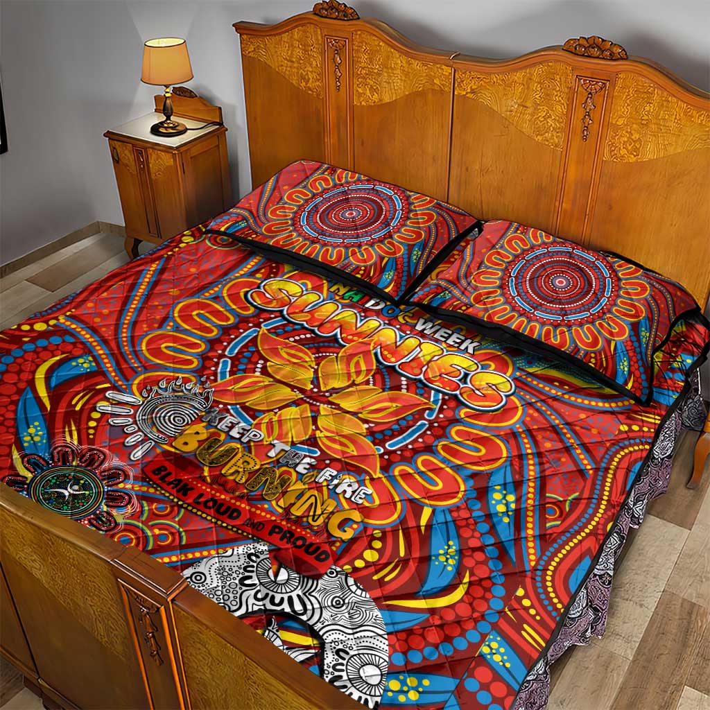 Gold Coast Suns NAIDOC Week 2024 Quilt Bed Set Mascot Football