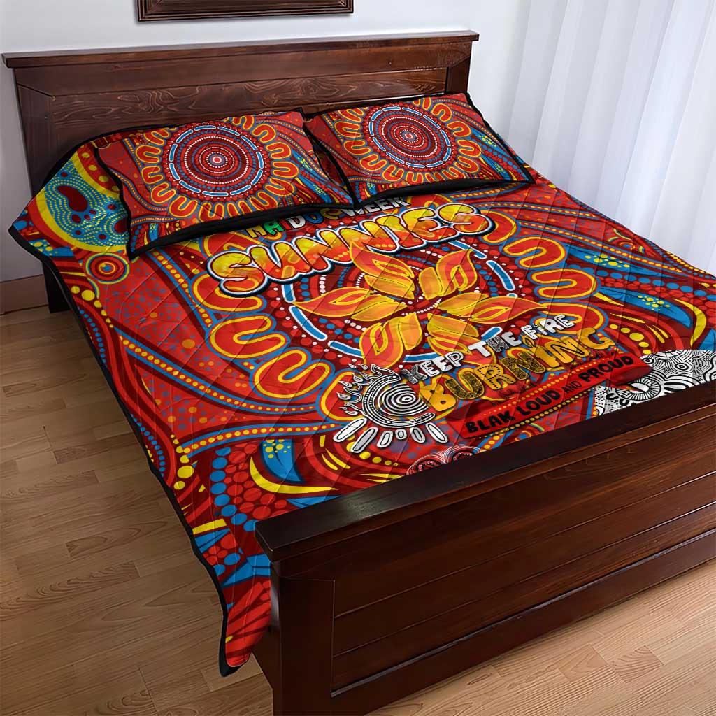 Gold Coast Suns NAIDOC Week 2024 Quilt Bed Set Mascot Football