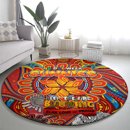 Gold Coast Suns NAIDOC Week 2024 Round Carpet Mascot Football