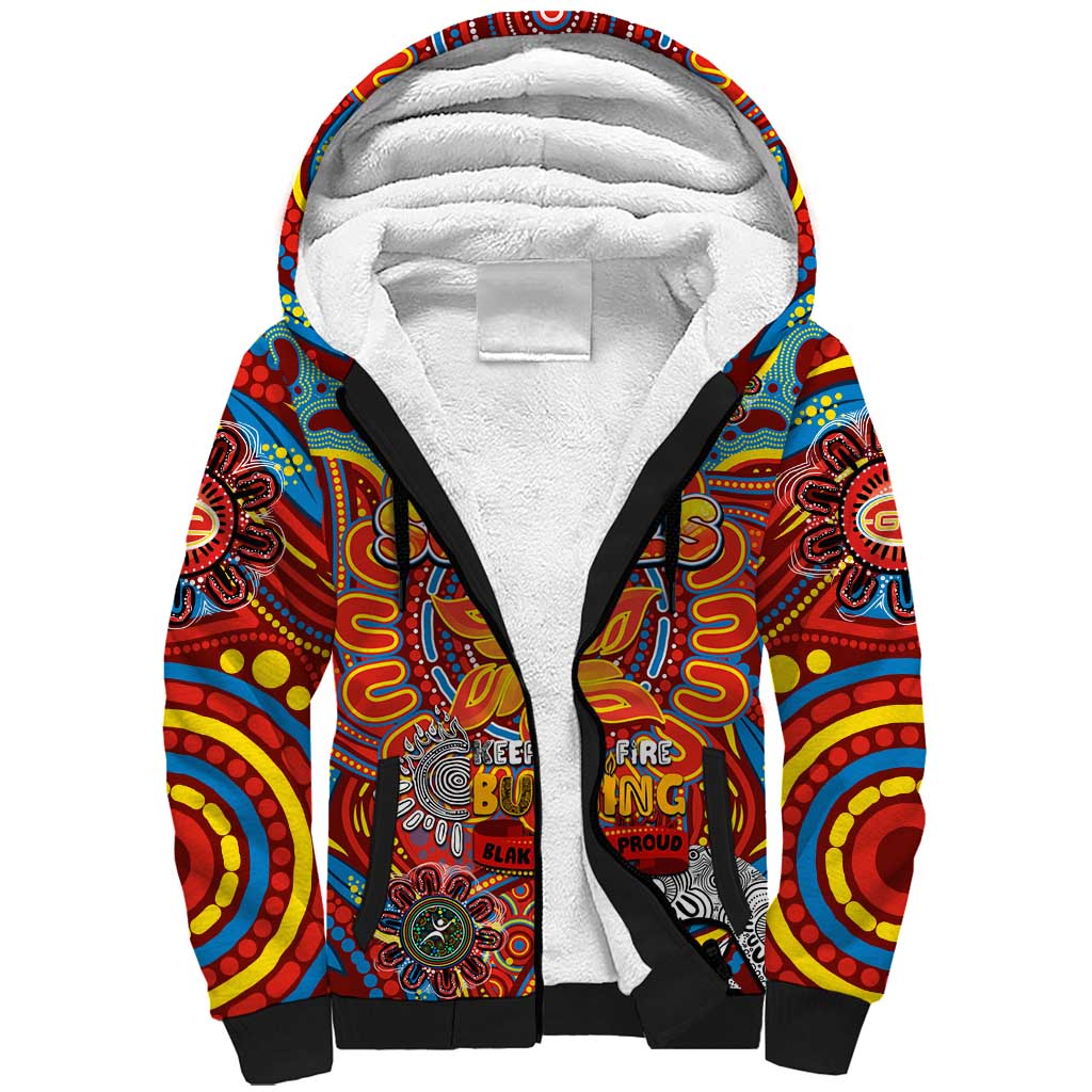 Custom Gold Coast Suns NAIDOC Week 2024 Sherpa Hoodie Mascot Football