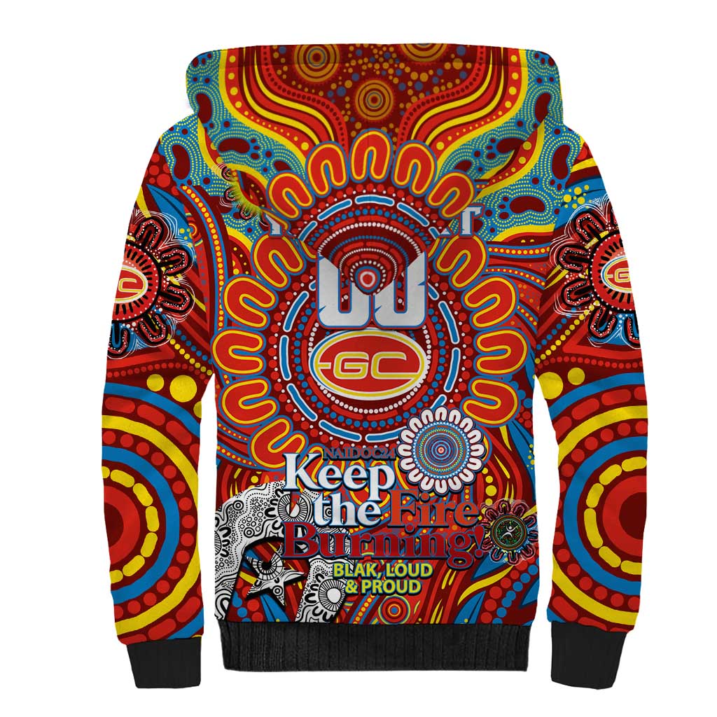 Custom Gold Coast Suns NAIDOC Week 2024 Sherpa Hoodie Mascot Football