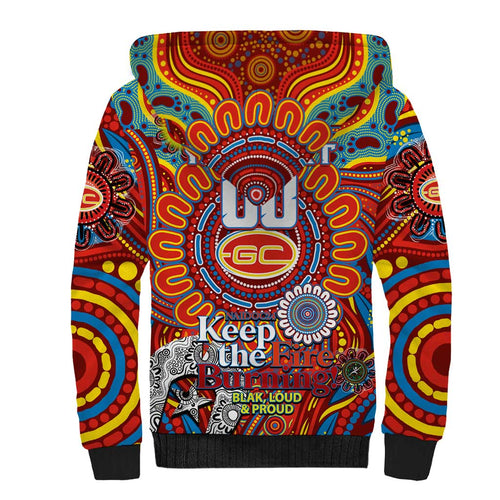 Custom Gold Coast Suns NAIDOC Week 2024 Sherpa Hoodie Mascot Football