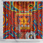 Gold Coast Suns NAIDOC Week 2024 Shower Curtain Mascot Football
