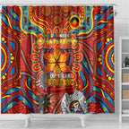 Gold Coast Suns NAIDOC Week 2024 Shower Curtain Mascot Football