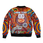 Custom Gold Coast Suns NAIDOC Week 2024 Sleeve Zip Bomber Jacket Mascot Football
